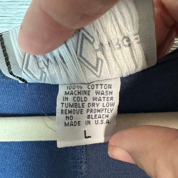 Cover charge women’s dress knit navy blue painted pockets Lagenlook art teacher - Picture 7 of 13